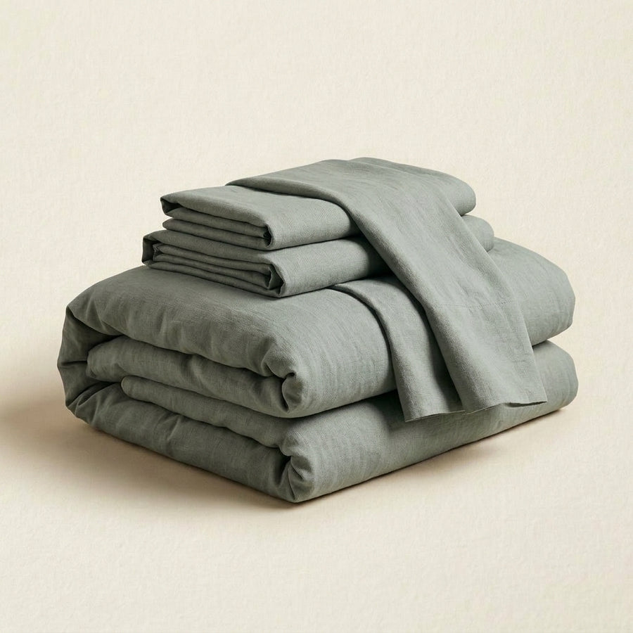 Cedorymoss™ Luxe Linen Blend Duvet Cover Set